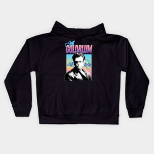 Jeff Goldblum Retro 80s Styled Aesthetic Design Kids Hoodie